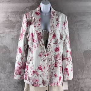 For Love And Lemons Weston Floral Blazer Corset Set Womens‎ Size XS Cream Floral